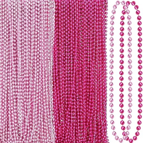 Breast Cancer Awareness Pink Beads & Accessories, 160 Pieces - Picture 3 of 16
